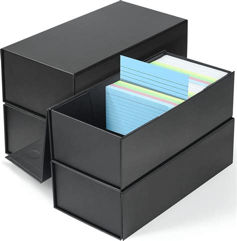 metal 3x5 index card box|3x5 index card holder plastic.